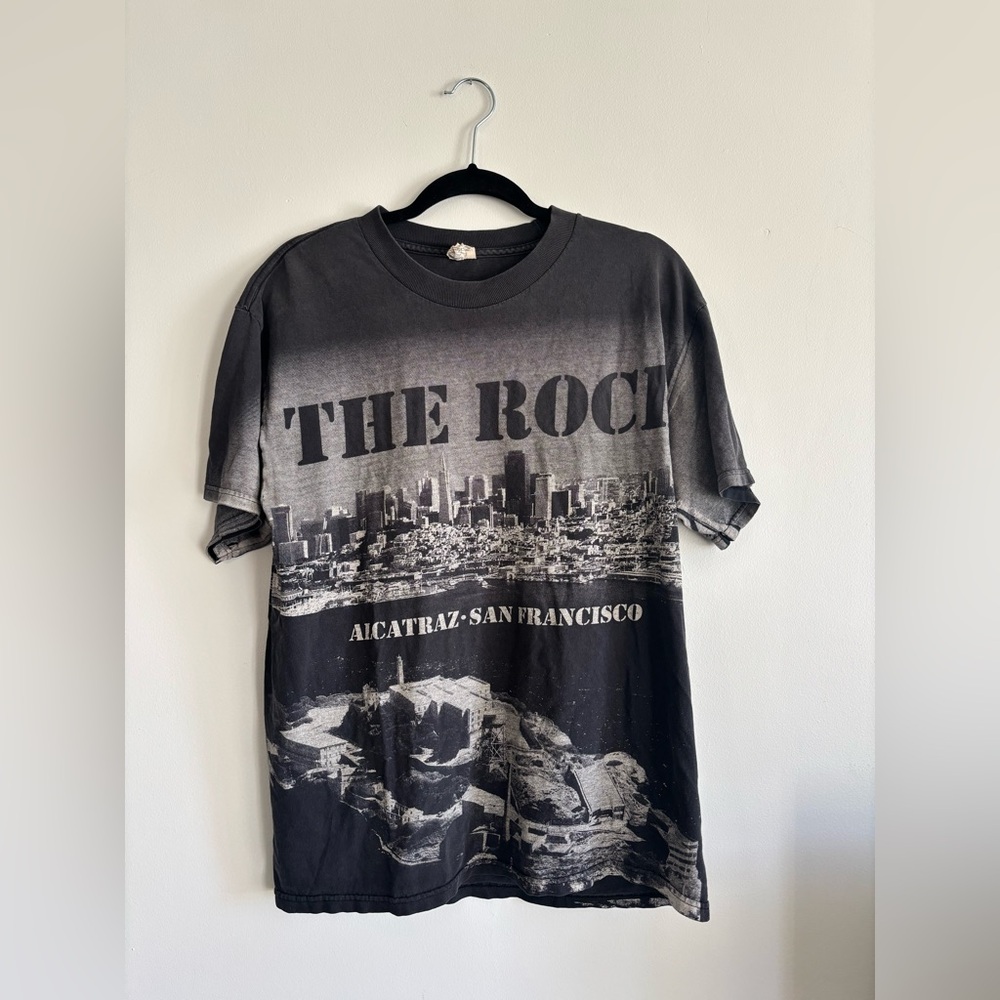 Vintage - The Rock Alcatraz San Francisco Graphic Tee - Black/Grey